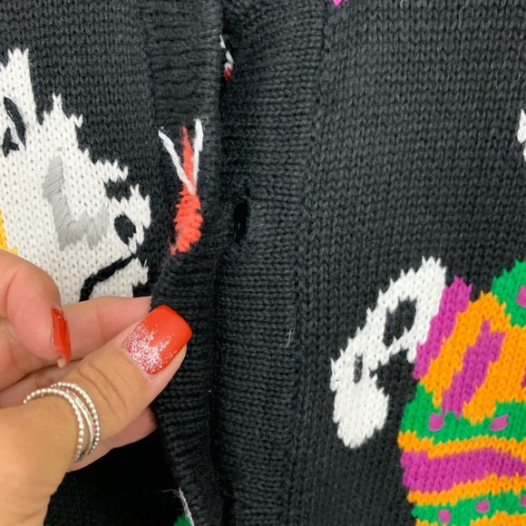 Vintage Chunky Dog Novelty Print Cardigan Sweater - Picture 5 of 8